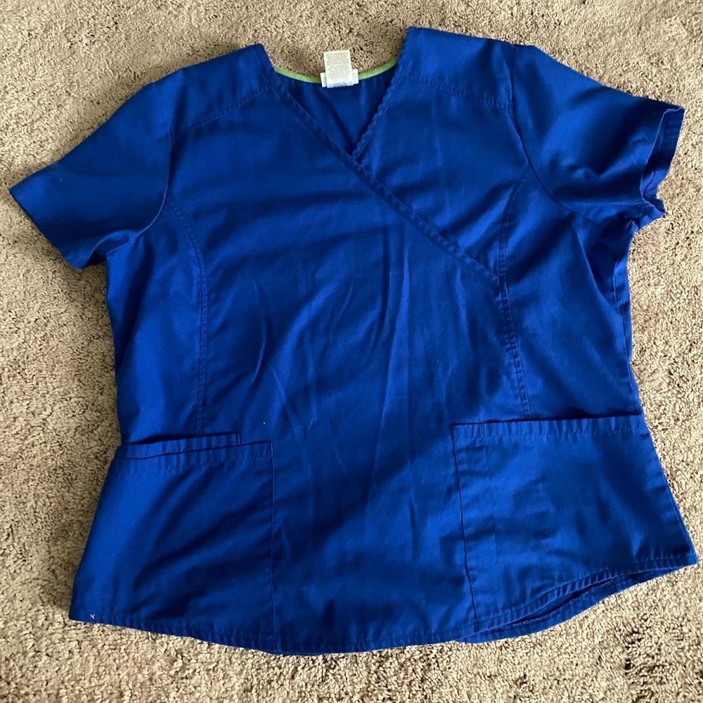 Womens Royal Blue Scrub Shirt
